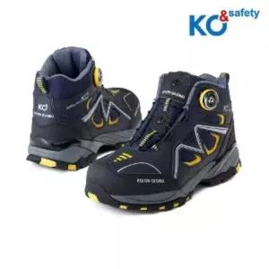 코오롱글로벌 KG-60 안전화 6인치 네이비 옐로우 작업