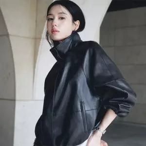 셀렙샵에디션 26FW FAUX 레더 하이넥 점퍼 여)