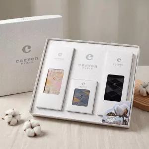 까르벵(carven) 여성 캐주얼 중목 양말 선물세트 /프리미엄 코마면 무봉제 3족 명절 추석 요양원