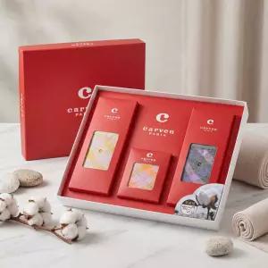 까르벵(carven) 여성 캐주얼 중목 양말 선물세트 /프리미엄 코마면 무봉제 3족 명절 추석 요양원