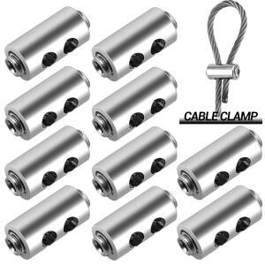 전선고정클립 10PCS 23MM 와이어 로프 클램프 케이블 금속 슬링 구리 클립 나사 스틸