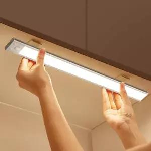 LED 3색 충전식 무선 센서등 60cm 무드등 수유등 무선 자동 옷장