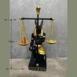 Aqumotic Nubis 공정한 규모 1pc 이집트의 개에 의해 고대 아이돌 자칼 머리 기념품 연구실
