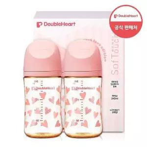 [더블하트] 모유실감 3세대 PPSU 스윗러브 트윈팩 240ml (젖꼭지미포함)