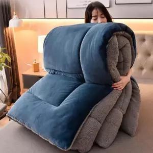 겨울 극세사 차렵 침구 두꺼운 벨벳 쿠션 이불 SS