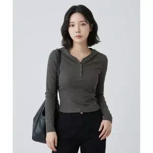 WHO.A.U Hooded Shirring T-shirt(F) / WHLAG3823F