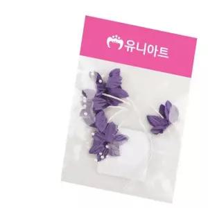 1500 구슬꽃 (보라 코사지재료 조화꽃장식 머리핀부자재 머리핀재료