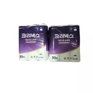 크리넥스 데코앤소프트 화장지 30m 24롤 x 2팩