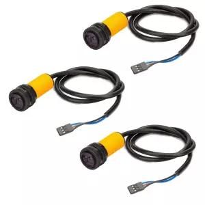 hiBCTR 3pcs e18-d80nk 적외선 광전 스위치 - 정밀 감지를 위한 장애물 회피 센서 모듈 IR 브레이크 빔