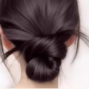 티 올림머리 부분가발 우아한 하객룩 똥머리 안나는 집게핀 로우번