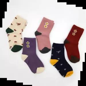 유아양말 아동양말 플라워 5켤레묶음 USY-3036