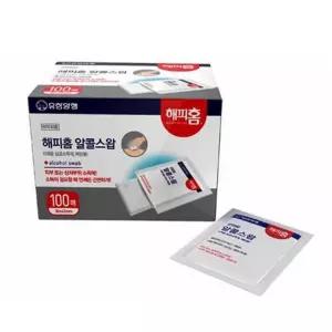 알콜솜 유한양행 해피홈 알콜스왑 100매 소독솜