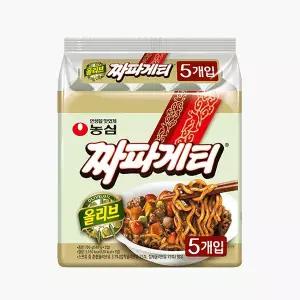 농심 올리브 짜파게티(멀티팩140g 5개입)8봉지 총40봉 1박스