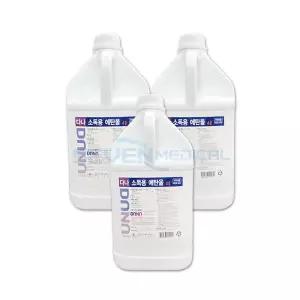 다나제약 에탄올4L 알콜83% 공간소독 3개