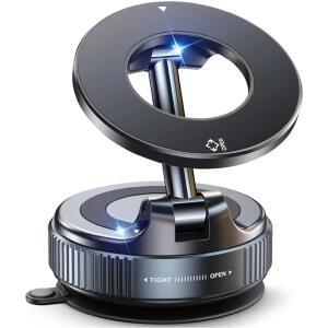 360 ° Magsafe 아이폰에  조정 가능한 진공 흡입 마그네틱 브래킷 자동차 휴대폰 홀더   접이식