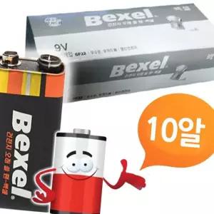 (다올)9V 건전지 BEXEL 망간 밧데리 10P 박스