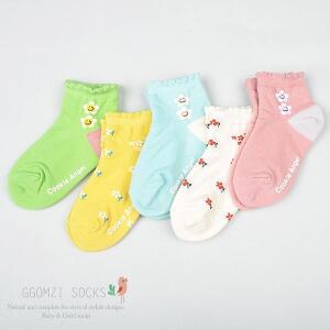 [꼼지] CA들꽃(5족)세트 중목 유아 아동 양말 남아 여아 어린이 초등학생