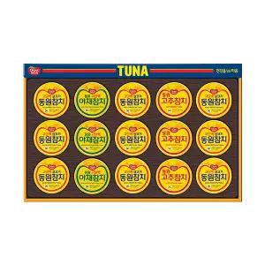 동원참치 O-15호 선물세트(라이트스탠다드 85g, 9입+고추참치 85g, 3입+야채참치 90g, 3입), 1개 + 쇼핑백, 1개