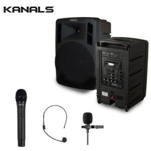 카날스 KANALS BK-1260 행사용 선거용 충전식 앰프 스피커 (무선마이크 2대 포함)