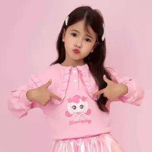 [레노마 이너웨어]티니핑 여아 하츄핑 프릴 카라 맨투맨 티셔츠PK 0F34W48065