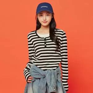 [소이] 여자 가을이월 레이어드 스트라이프 니트티 (26S5051)