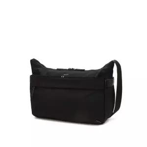 [롯데백화점]헤지스ACC [HATCH-BAG] 블랙 나일론 크로스백 HJBA6E343BK