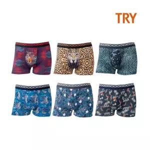 트라이 남성 호랑이 나염 드로즈 택11236144