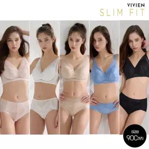 [방송히트]비비안 슬림핏 22차 빅사이즈 풀커버 노와이어 프리무빙 메쉬 브라팬티세트(75A-90C)