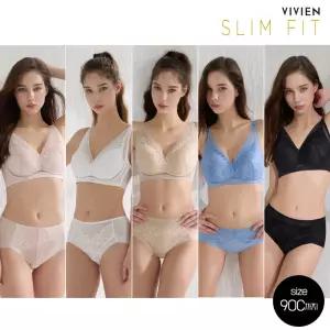 [방송히트]비비안 슬림핏 22차 빅사이즈 풀커버 노와이어 프리무빙 메쉬 브라팬티세트(75A-90C)