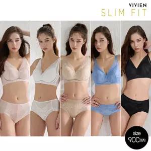 [비비안][방송히트]비비안 슬림핏 22차 빅사이즈 풀커버 노와이어 프리무빙 메쉬 브라팬티세트(75A-90C)