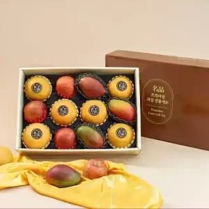 [과일꾼/지정일발송] 과일 혼합 선물세트 6호 6kg 사과3/배6/애플망고3 (+보자기동봉)