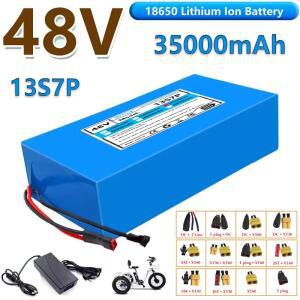 뉴오 48V 35Ah XT60 13S7P 리튬이온 배터리 35000mAh 2000W 전기 내장형 60A BMS