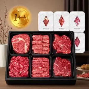 (VIP선물) 우화연 1++ 한우모듬 선물세트 1.2kg