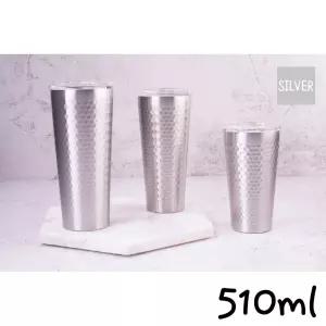 텀블러 보온 보냉 이중진공 실버 510ml 허니벌집 스텐