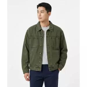VERDNT 가먼트다잉 트윌 워크 자켓 [카키]
