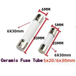 10PCS 5x20mm 6x30MM 세라믹 퓨즈 튜브 250V 1A