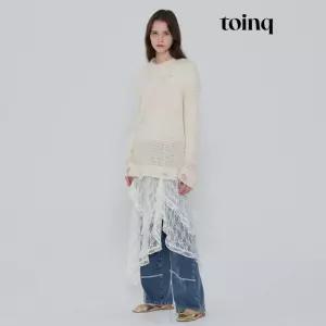 [toinq] 레이스 언발 스커트(T249MSK907W)
