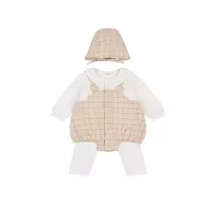 [롯데백화점]아가방 가브체크바디수트세트(모자)(L/BEIGE) 01S727901