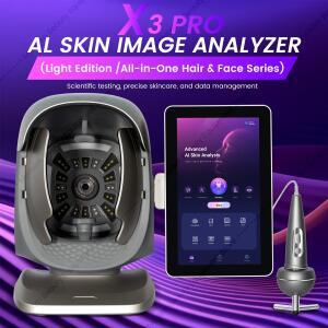 AI 스킨 분석기 X3Pro 얼굴 피부 분석기는 모발 및 두피 분석, 그리고 미용 관리 기법도 지원합니다.
