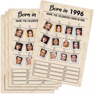 QUPT 30th Birthday Party Games Born in 996 Supplies for Adults Fun 996s Game 30장 카드 한 팩