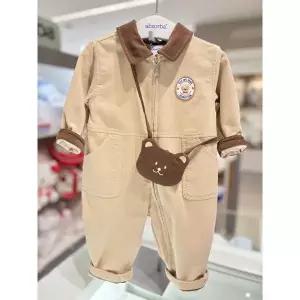 [압소바](마산점)(압소바 26년 F/W 임신출산백일돌축하선물)듀로이 워크맨 우주복(AB2652OR16BE)베이지