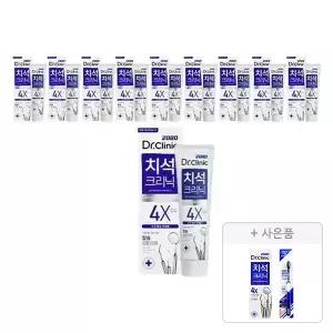 2080 닥터크리닉 고불소 1450 치석 치약, 140g, 10개 + 증정(치약 50g,1개 + 슈퍼클린 칫솔 미세모 1입,1개)