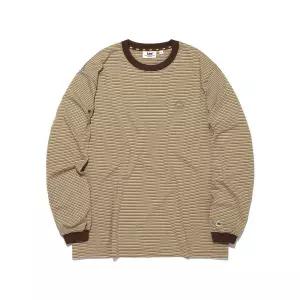 리 LEE 스트라이프 긴팔 티셔츠 브라운 LE2601LT06BR