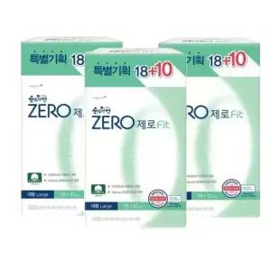 순수한면 제로 생리대 대형 28매x3팩 84매
