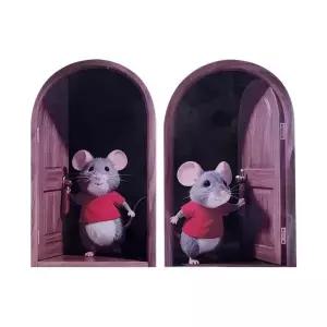 인테리어 3D벽지 착시쥐 착시스티커 벽지 거실포인트 꾸미기 쥐구멍 시트지 착시벽지 DIY 마우스