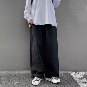 남자바지 드롭와이드팬츠 베이직 밴딩팬츠 가을 면바지 밴딩팬츠 남자 와이드