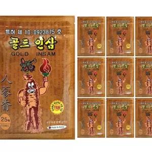 골드인삼 25매 10팩 붙이는 건강패드 찜질팩 손목 응급용품 통증패치 어깨파스 k-564FE