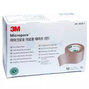 3M 마이크로포 1533-1 (1인치 X 12롤) - 살색