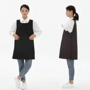 구김없는 포그니 으 투포켓 원피스형 앞치 손님용마