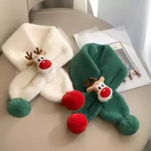 교회 키즈 여아 머플러 어린이 퍼 남아 단체 크리스마스 성탄절 목도리 아동 유아 루돌프 선물